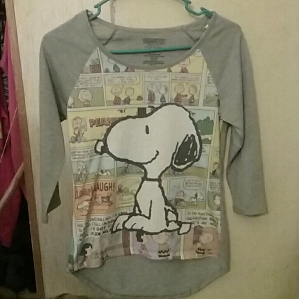 Cartoon snoopy half sleeve shirt